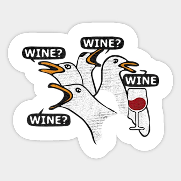 Finding Wine Sticker by Brianmakeathing